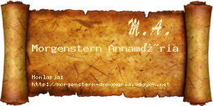 Morgenstern Annamária névjegykártya